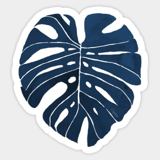 Swiss Cheese Monstera - Hamptons Blue Sticker